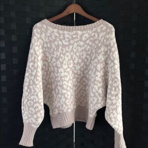 Elegant Cream and Tan Women's Sweater